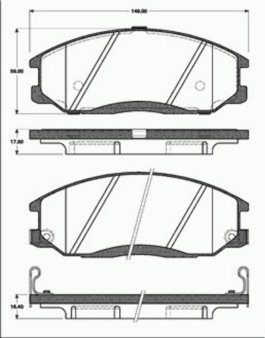 SBS 1501223420 - Тормозные колодки, дисковые, комплект autodnr.net