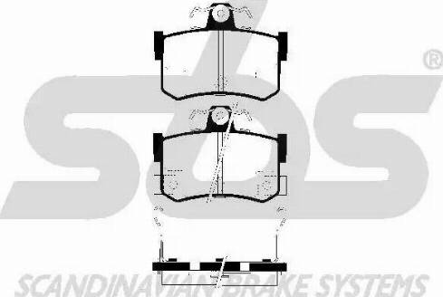 SBS 1501224017 - Гальмівні колодки, дискові гальма autocars.com.ua