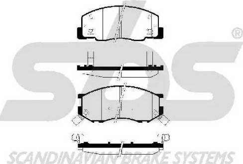 SBS 1501224545 - Гальмівні колодки, дискові гальма autocars.com.ua