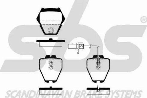 SBS 1501224784 - Тормозные колодки, дисковые, комплект autodnr.net