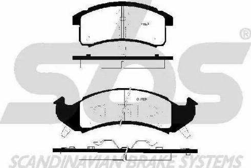 SBS 1501229213 - Гальмівні колодки, дискові гальма autocars.com.ua