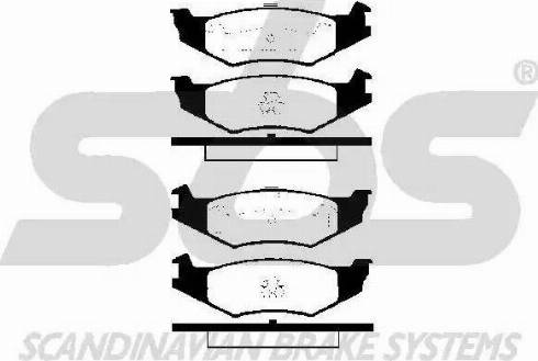 SBS 1501229315 - Тормозные колодки, дисковые, комплект autodnr.net