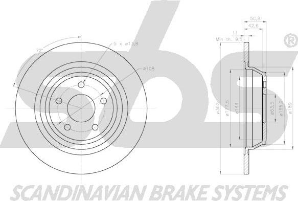 SBS 18152025101 - Гальмівний диск autocars.com.ua