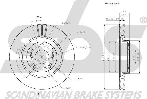 SBS 1815202654 - Тормозной диск autodnr.net