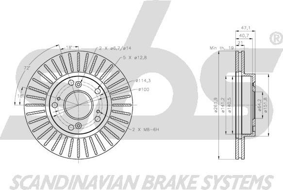 SBS 1815312667 - Тормозной диск autodnr.net