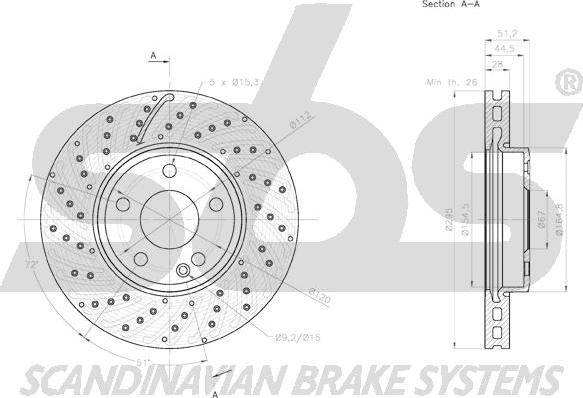 SBS 18153133116 - Гальмівний диск autocars.com.ua