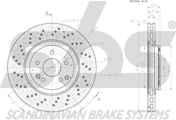 SBS 18153133117 - Гальмівний диск autocars.com.ua