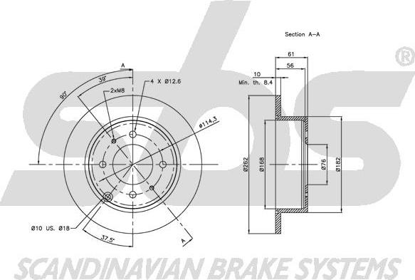 SBS 1815203412 - Тормозной диск autodnr.net