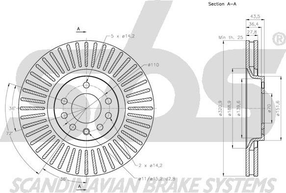 SBS 1815313673 - Тормозной диск autodnr.net