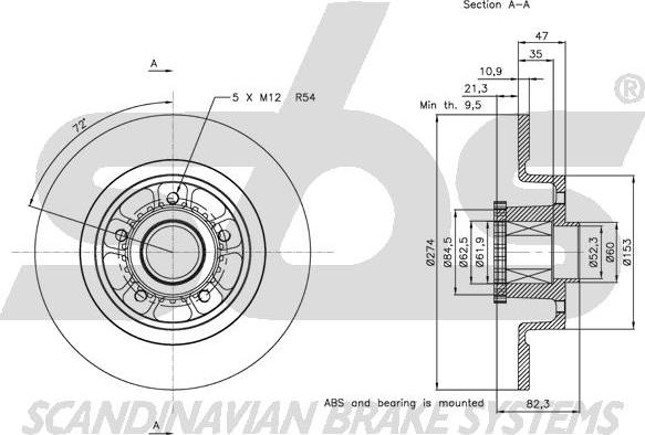 SBS 1815.203963 - Тормозной диск autodnr.net