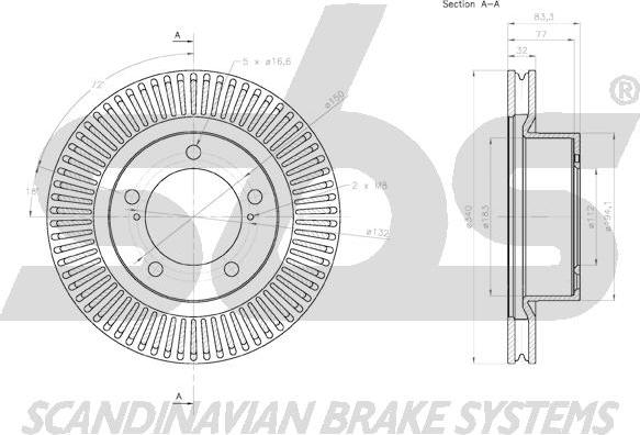 SBS 18153145171 - Гальмівний диск autocars.com.ua