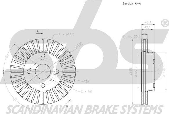 SBS 18153145174 - Гальмівний диск autocars.com.ua