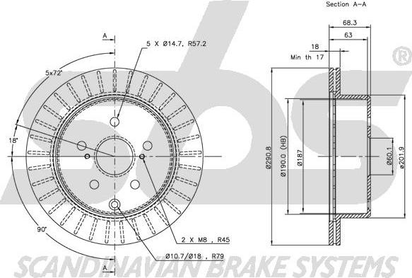 SBS 1815314546 - Тормозной диск autodnr.net