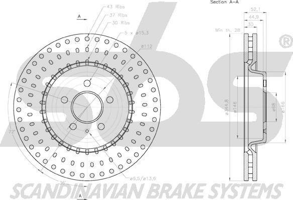 SBS 18153147154 - Гальмівний диск autocars.com.ua