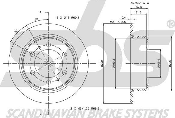 SBS 1815315003 - Тормозной диск autodnr.net