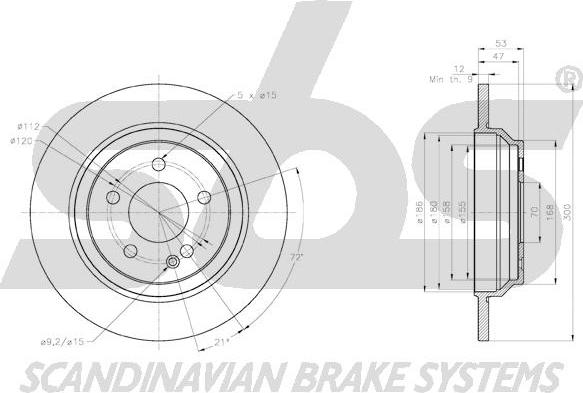 SBS 18153133130 - Гальмівний диск autocars.com.ua