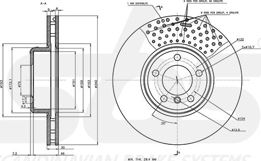 SBS 18153415120 - Гальмівний диск autocars.com.ua