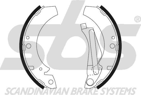 SBS 18492747266 - Комплект гальм, барабанний механізм autocars.com.ua