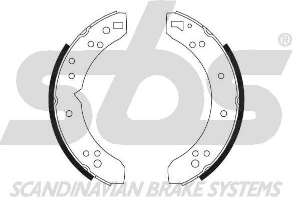 SBS 18492799040 - Комплект тормозных колодок, барабанные autodnr.net