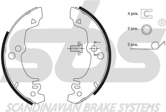 SBS 18512725282 - Комплект тормозных колодок, барабанные avtokuzovplus.com.ua