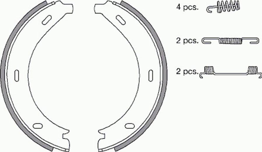 SBS 18512733659 - Комплект тормозов, ручник, парковка avtokuzovplus.com.ua