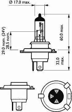 SCT-MANNOL 202792 - Лампа накаливания H4 Basic 12V 60-55W P43t autodnr.net