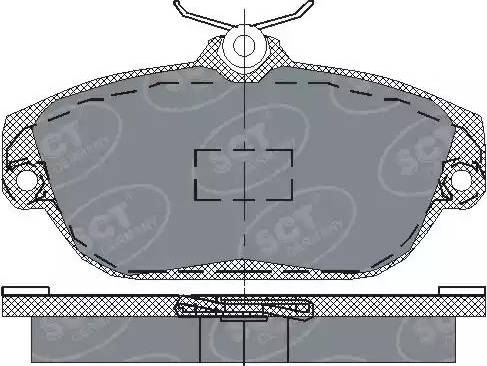 SCT-MANNOL SP 201 PR - Тормозные колодки, дисковые, комплект avtokuzovplus.com.ua