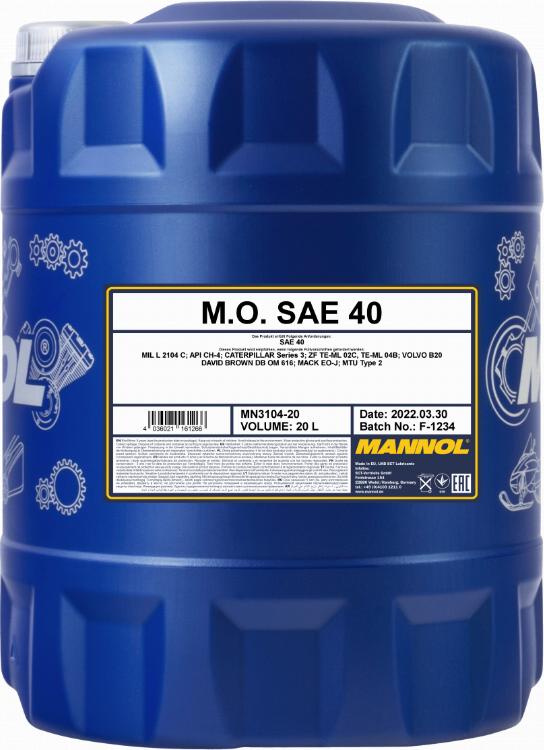 SCT-MANNOL M.O. SAE 40 - Моторное масло autodnr.net