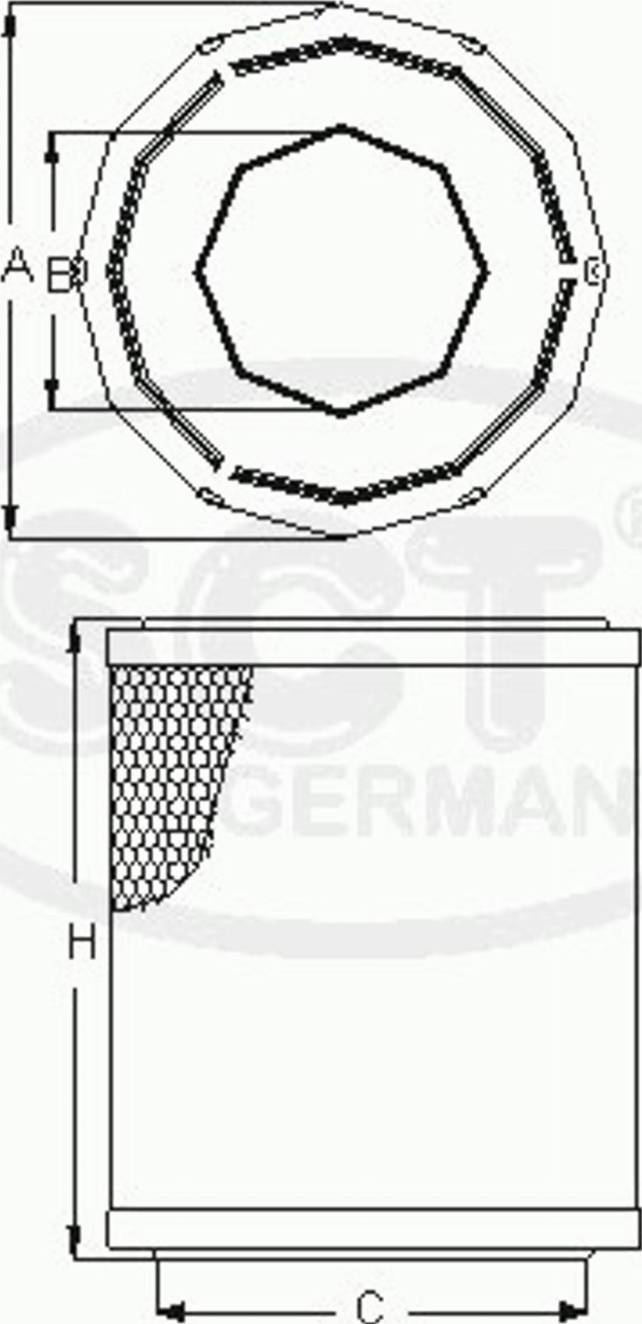 SCT-MANNOL SB 2275 - Воздушный фильтр avtokuzovplus.com.ua