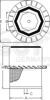 SCT-MANNOL SB 3125 - Воздушный фильтр KOMATSU- Liebherr TRUCKS autodnr.net