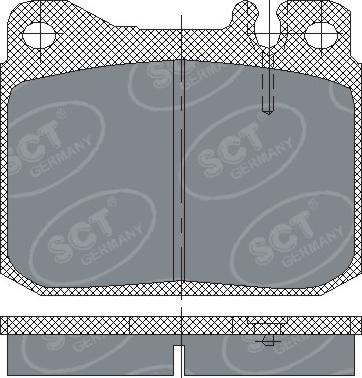 SCT-MANNOL SP103 - Тормозные колодки, дисковые, комплект avtokuzovplus.com.ua