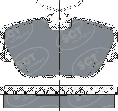 SCT-MANNOL SP 124 PR - Тормозные колодки, дисковые, комплект autodnr.net