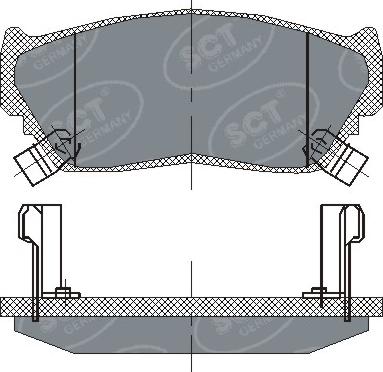 SCT-MANNOL SP 135 PR - Тормозные колодки, дисковые, комплект avtokuzovplus.com.ua