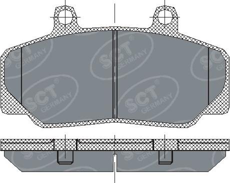 SCT-MANNOL SP 166 PR - Тормозные колодки, дисковые, комплект autodnr.net