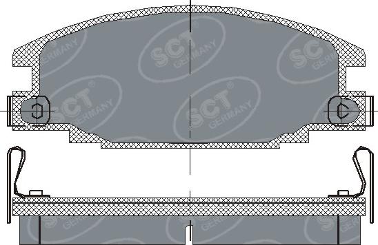 SCT-MANNOL SP 174 PR - Тормозные колодки, дисковые, комплект avtokuzovplus.com.ua