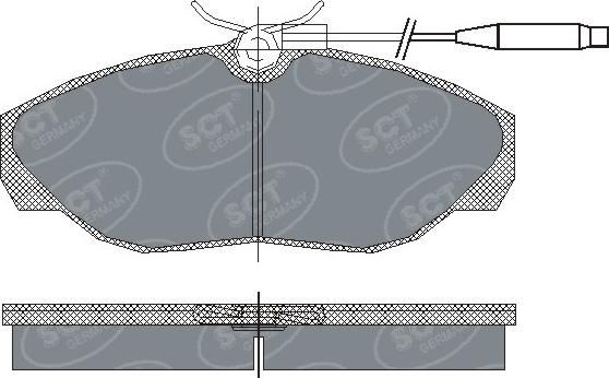 SCT-MANNOL SP 182 PR - Гальмівні колодки, дискові гальма autocars.com.ua