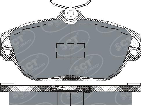 SCT-MANNOL SP201 - Тормозные колодки, дисковые, комплект avtokuzovplus.com.ua