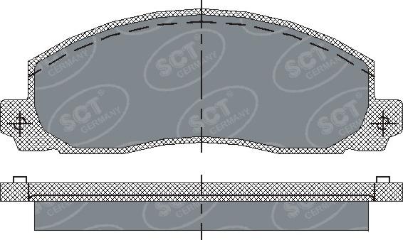 SCT-MANNOL SP 208 PR - Тормозные колодки, дисковые, комплект avtokuzovplus.com.ua