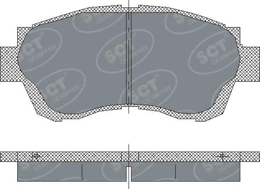 SCT-MANNOL SP 209 PR - Тормозные колодки, дисковые, комплект avtokuzovplus.com.ua