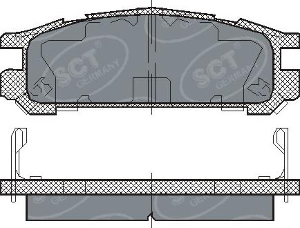 SCT-MANNOL SP 211 PR - Тормозные колодки, дисковые, комплект autodnr.net