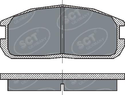 SCT-MANNOL SP220 - Тормозные колодки, дисковые, комплект autodnr.net