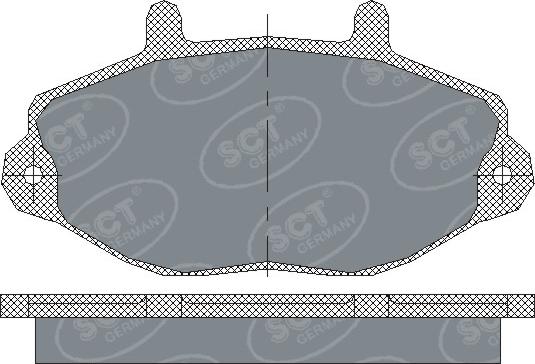 SCT-MANNOL SP223 - Тормозные колодки, дисковые, комплект avtokuzovplus.com.ua