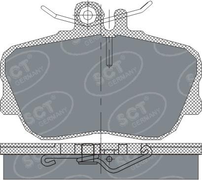 SCT-MANNOL SP234 - Тормозные колодки, дисковые, комплект autodnr.net