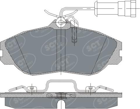 SCT-MANNOL SP234 - Гальмівні колодки, дискові гальма autocars.com.ua