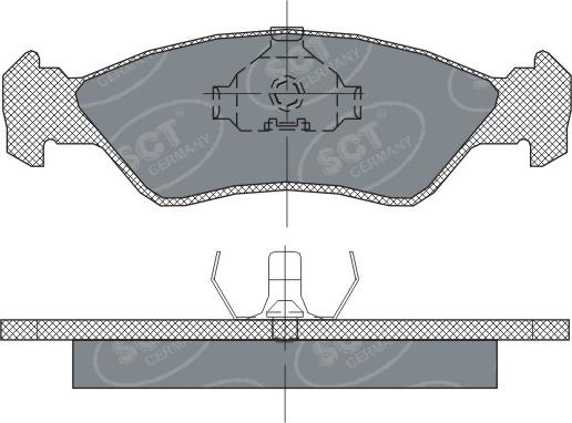 SCT-MANNOL SP236 - Гальмівні колодки, дискові гальма autocars.com.ua