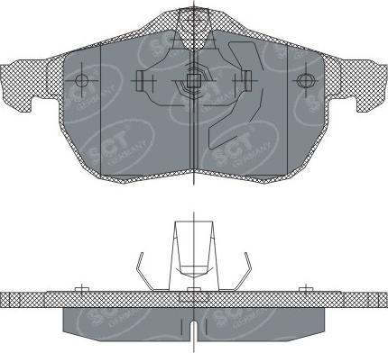 SCT-MANNOL SP 243 - колод. торм.задн. OPEL ASTRA G 98-05-ZAFIRA A-B 98--05- autodnr.net