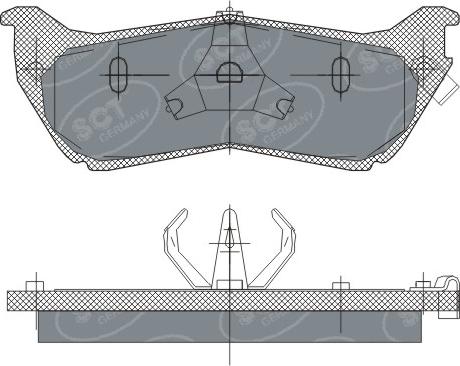 SCT-MANNOL SP245 - Гальмівні колодки, дискові гальма autocars.com.ua