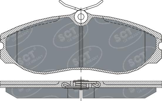 SCT-MANNOL SP 257 PR - Тормозные колодки, дисковые, комплект avtokuzovplus.com.ua