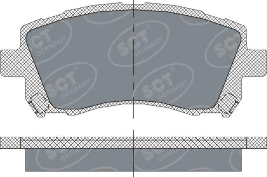 SCT-MANNOL SP 258 PR - Тормозные колодки, дисковые, комплект autodnr.net