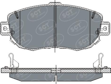 SCT-MANNOL SP261 - Гальмівні колодки, дискові гальма autocars.com.ua